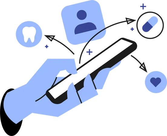 Online health app  Illustration
