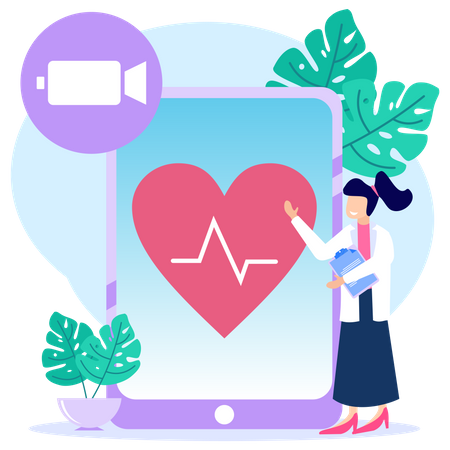 Online Health Checkup Illustration