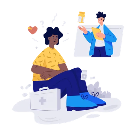 Online Health Checkup  Illustration