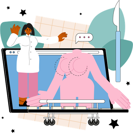 Online health consultation  Illustration