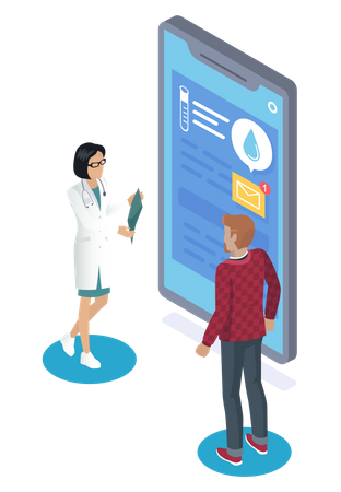 Online health consultation  Illustration