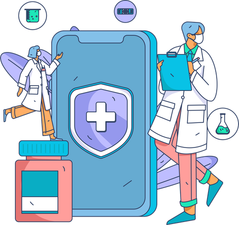 Online Health Management  Illustration