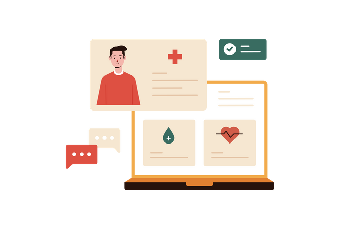 Online Health Monitoring  Illustration