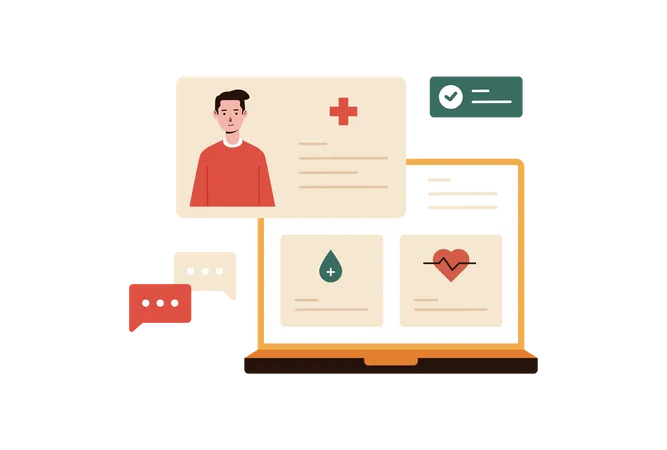 Online Health Monitoring  Illustration