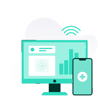 Online health monitoring  Illustration