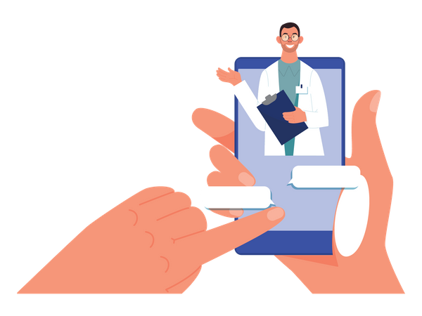 Online health support  Illustration