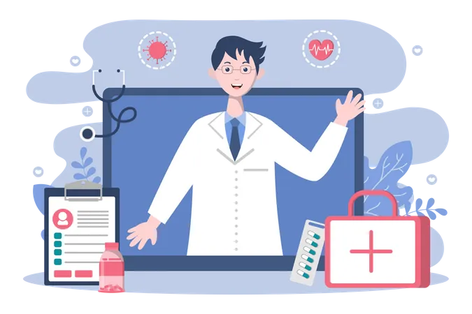 Online healthcare Illustration