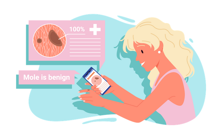 Online healthcare app  Illustration