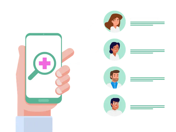 Online healthcare app  Illustration