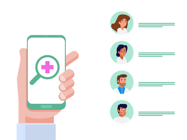 Online healthcare app  Illustration