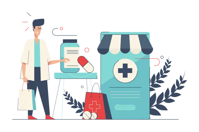 Online Healthcare  Illustration