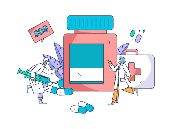 Online healthcare  Illustration