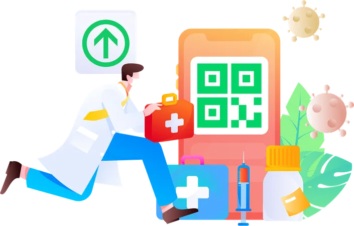 Online Healthcare  Illustration