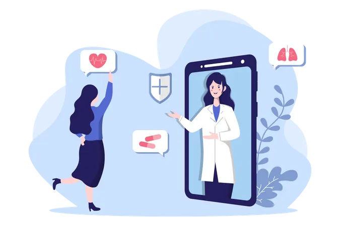 Online Healthcare  Illustration