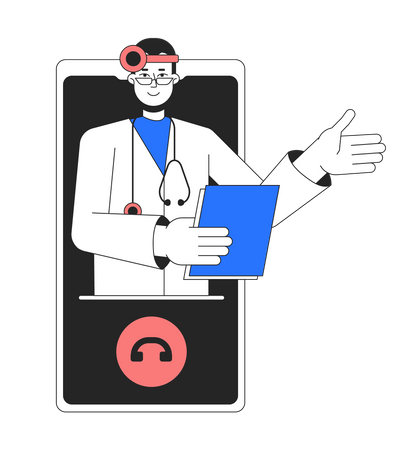 Online healthcare  일러스트레이션