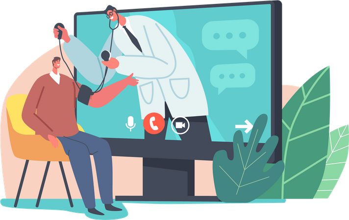 Online Healthcare Service  Illustration