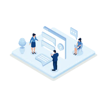 Online Helpdesk Platform  Illustration