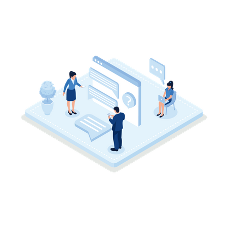 Online-Helpdesk-Plattform  Illustration