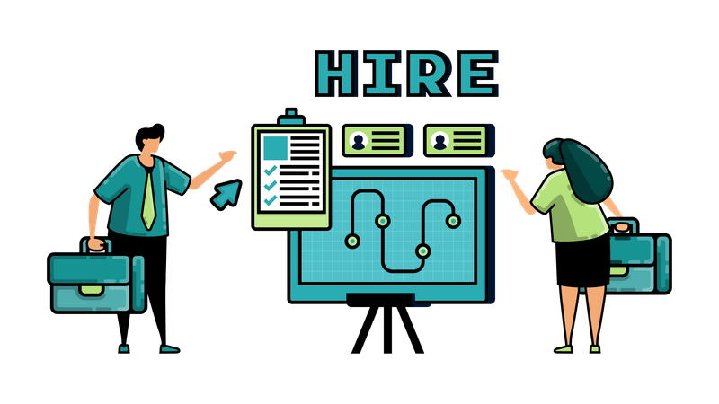 Online hire candidate  Illustration