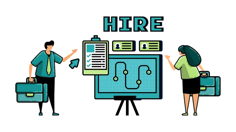 Online hire candidate  Illustration