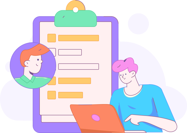 Online Hiring Form  Illustration