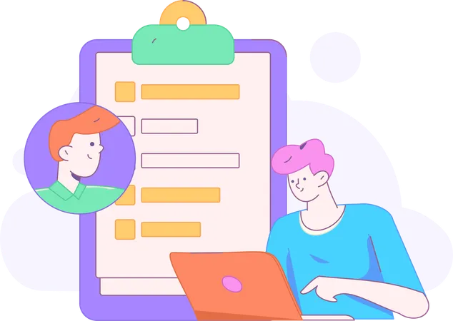 Online Hiring Form  Illustration