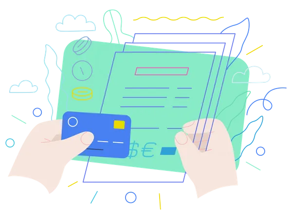 Online hospital bills payment  Illustration