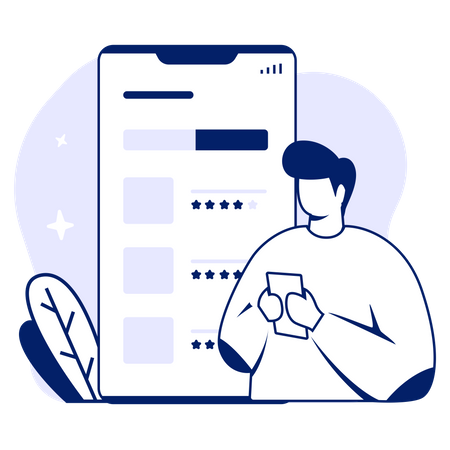 Online Hotel Booking  Illustration