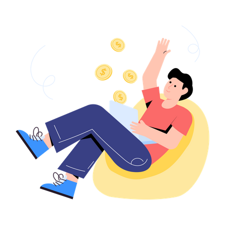 Online Income  Illustration