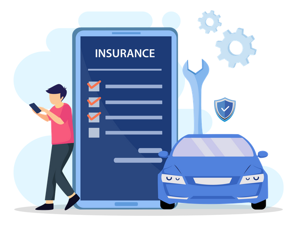 Online Insurance Booking  Illustration