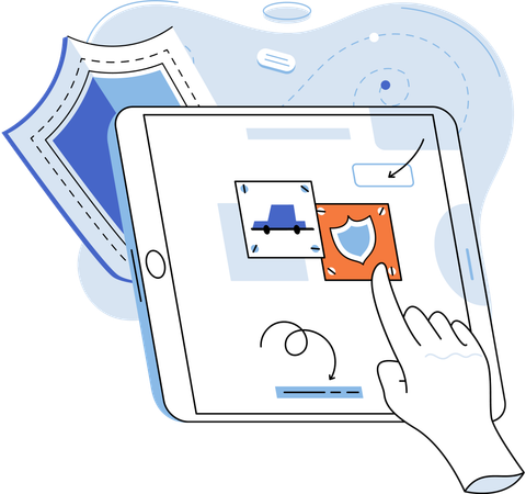 Online insurance policy  Illustration