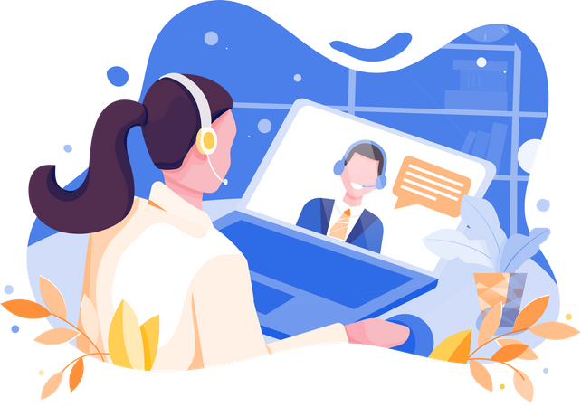 Online interview  Illustration