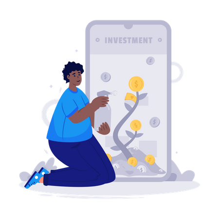 Online investment Illustration