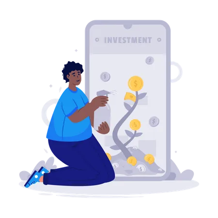 Online investment  Illustration