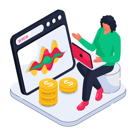 Online Investment  Illustration