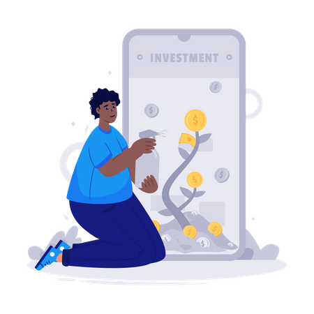 Online investment  Illustration