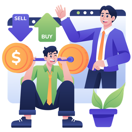 Online Investment Training  Illustration