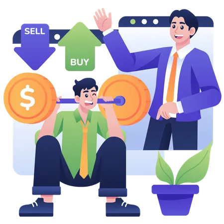 Online Investment Training  Illustration