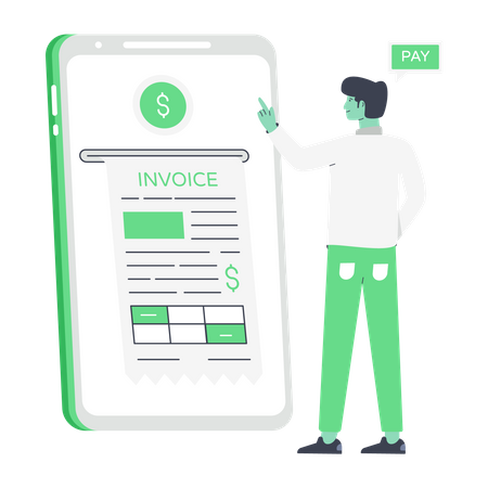 Online Invoice  Illustration