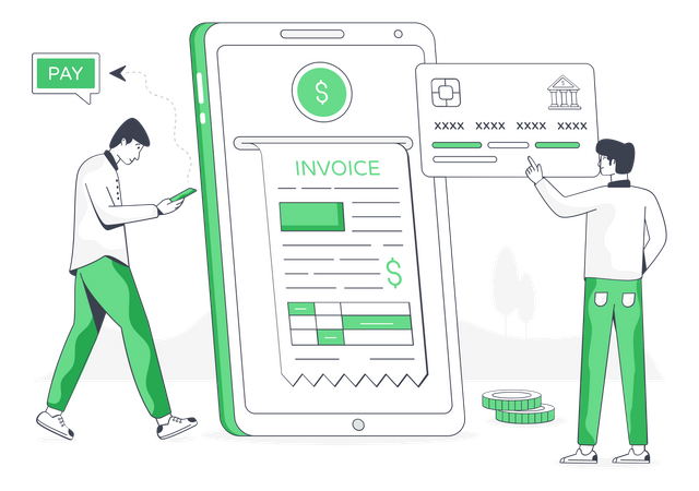 Online Invoice  Illustration