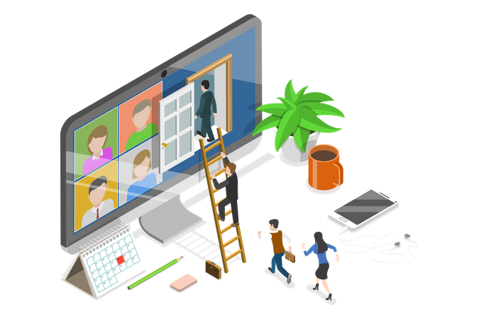 Online Job Opportunities  Illustration