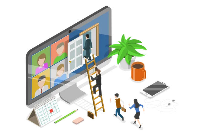 Online Job Opportunities  Illustration