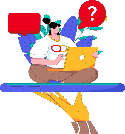 Onlinekommunikation  Illustration