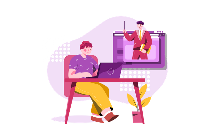 Online Kurs  Illustration