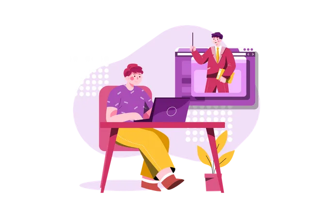 Online Kurs  Illustration