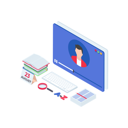 Online Kurs  Illustration