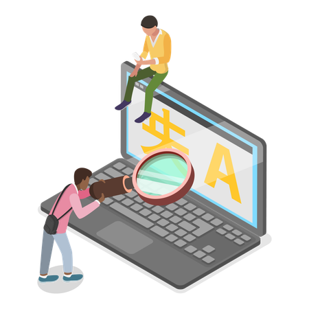 Online Language Translator  Illustration