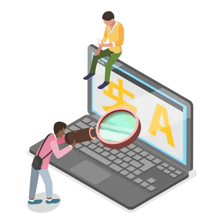 Online Language Translator  Illustration