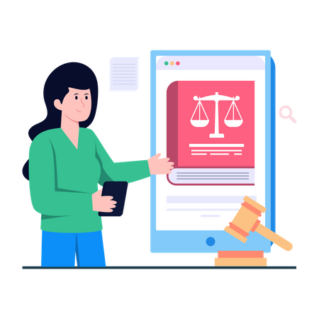 Online Law book  Illustration