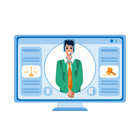 Online lawyer  Illustration